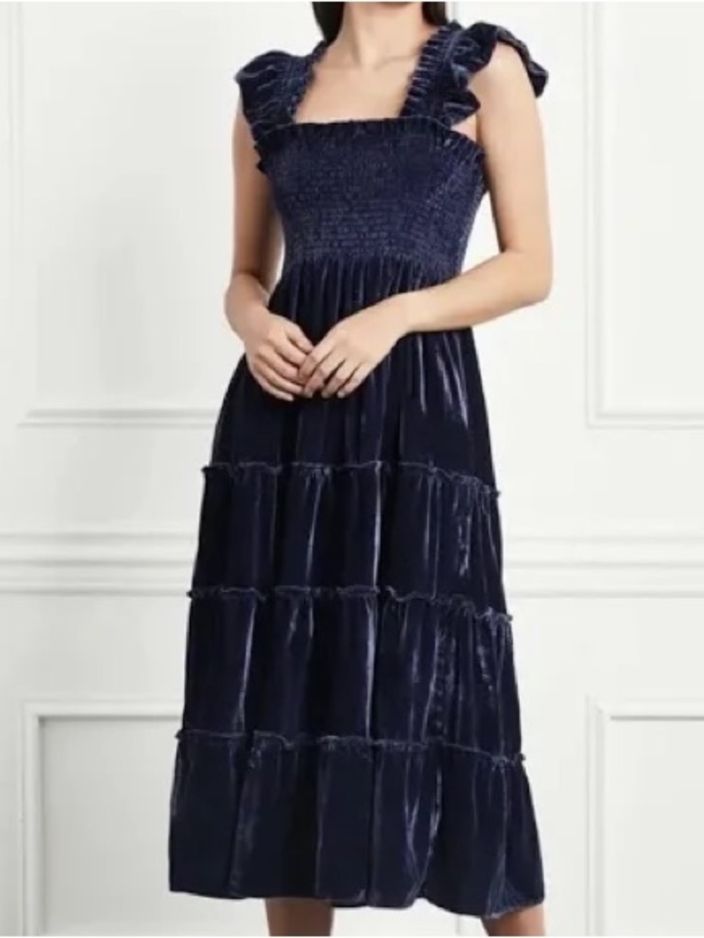NWT; Hill House Home Ellie Nap Dress Navy Velvet 🌻 - Picture 2 of 8